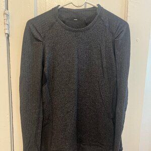 Lululemon Running Long Sleeve, Black/Gray, Size 10